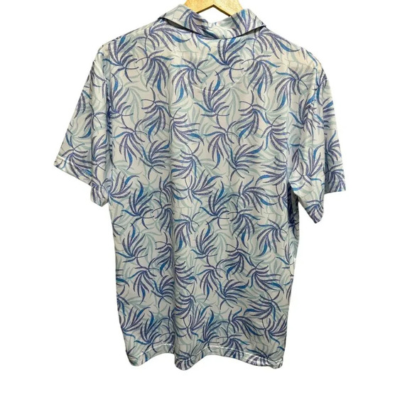 JACK NICKLAUS Men's Eco Choice Palm Print Golf Polo Shirt Size Medium - Picture 2 of 7